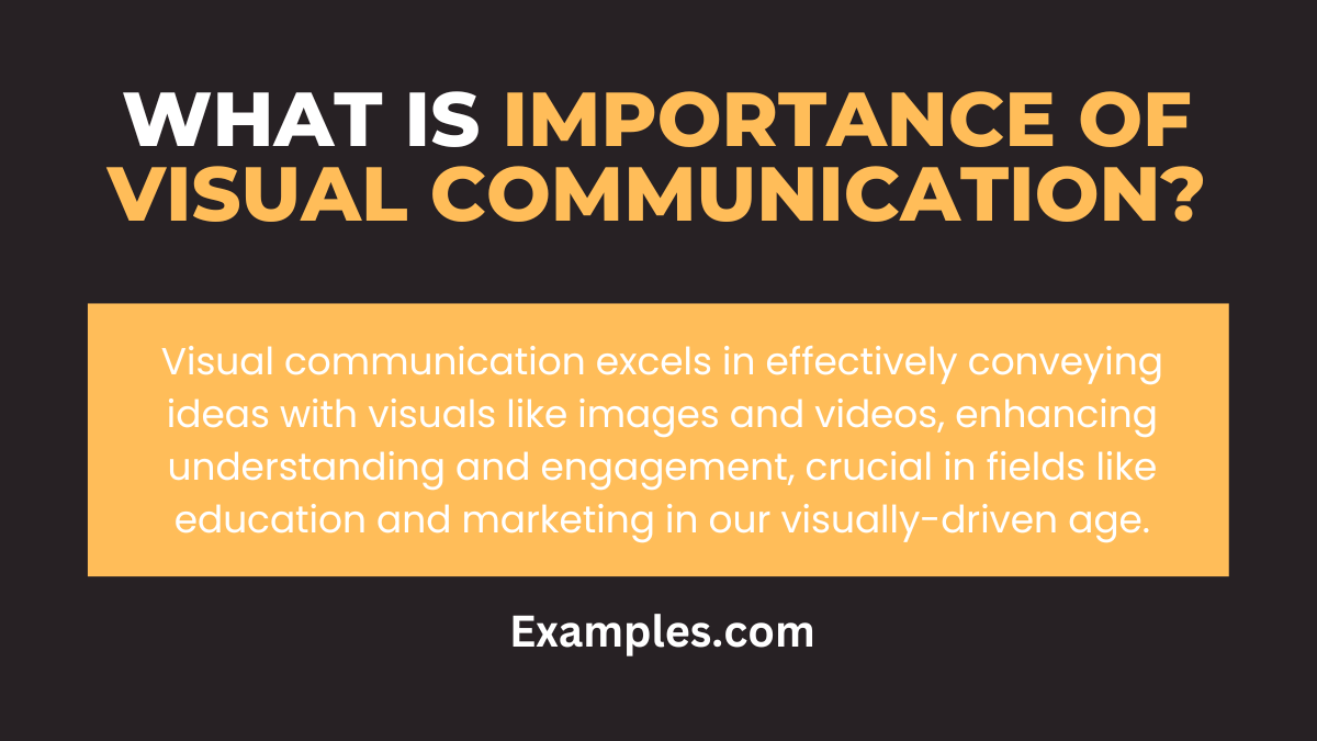 what is importance of visual communication