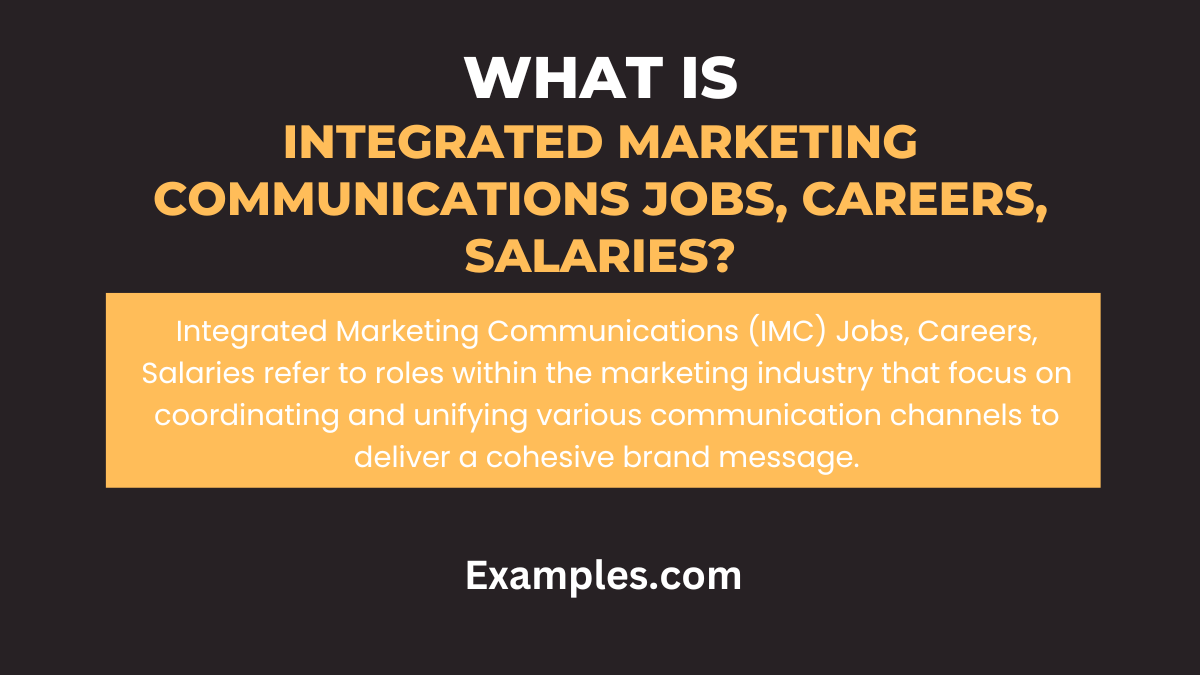 Integrated Marketing Communications Jobs, Careers, Salaries Examples, PDF