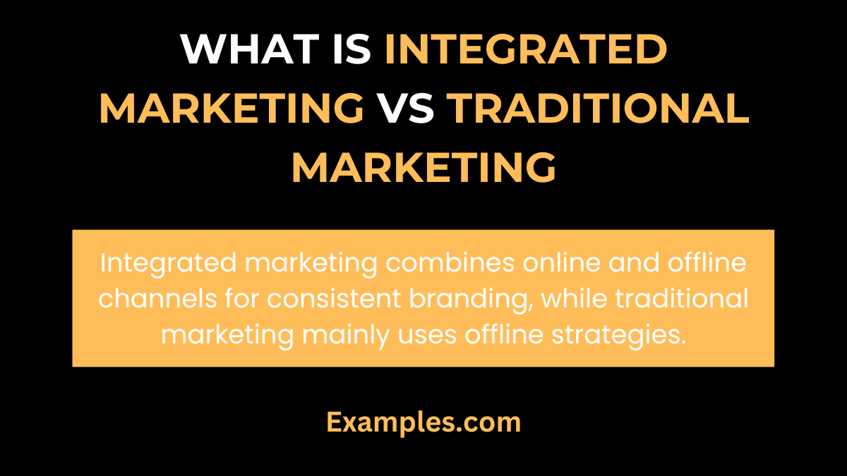 what is integrated marketing vs traditional marketing