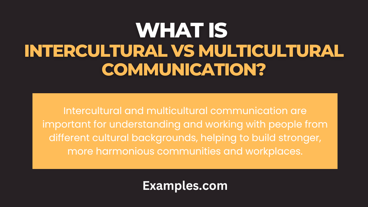 what is intercultural vs multicultural communication