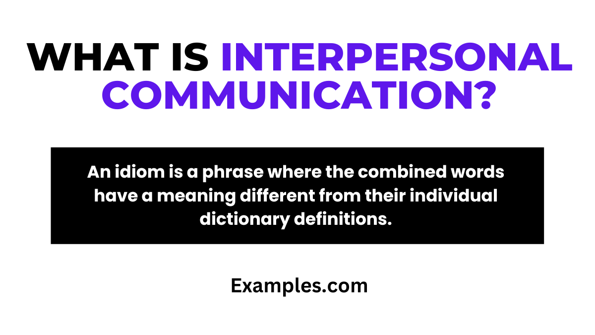 what is interpersonal communication definition