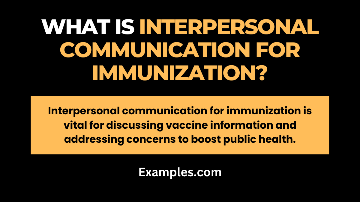 what is interpersonal communication for immunizations