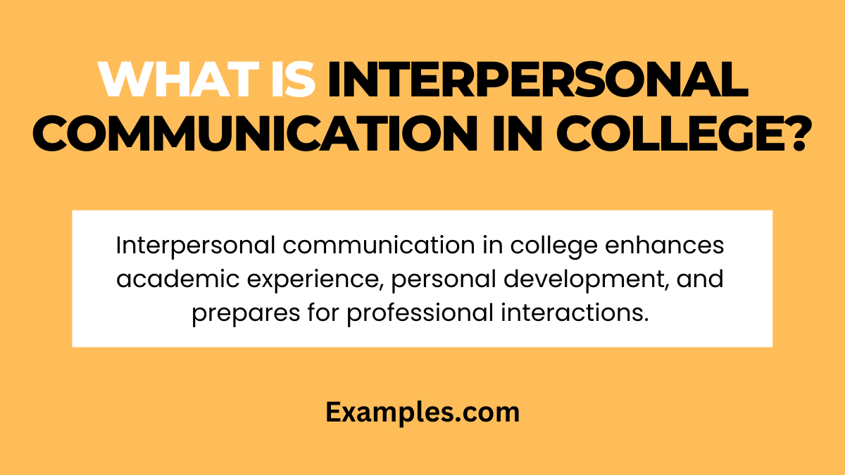 what is interpersonal communication in colleges