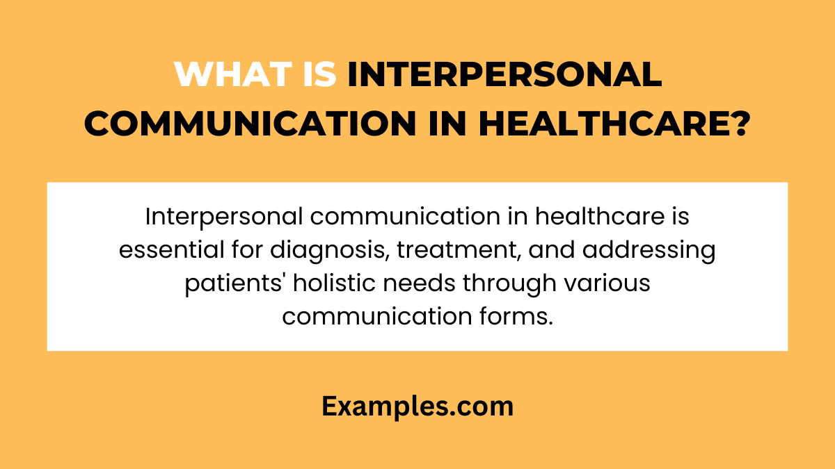 what is interpersonal communication in healthcare