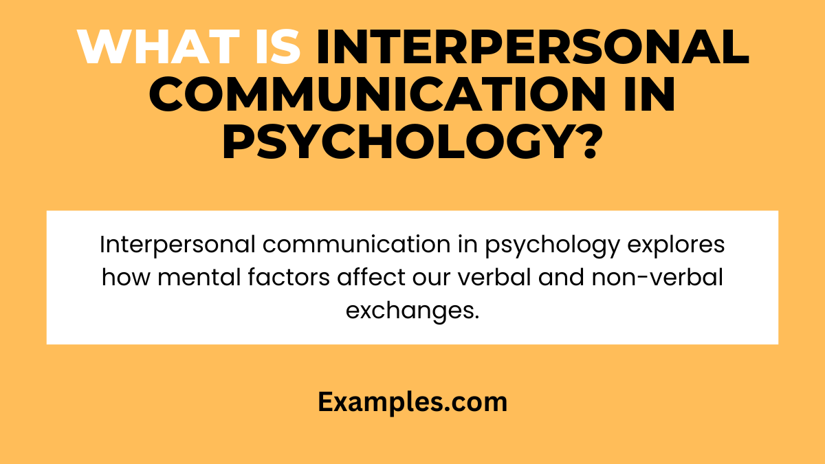 what is interpersonal communication in psychology