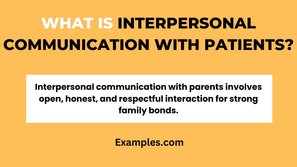 what is interpersonal communication with parents