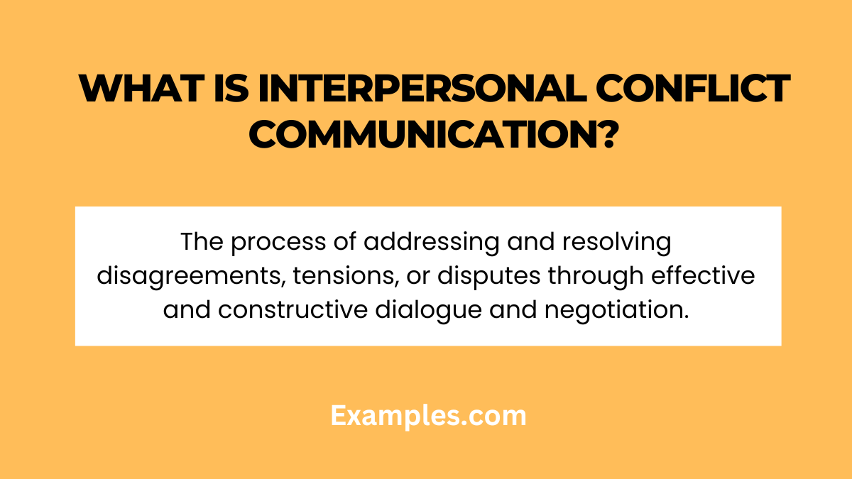 what is interpersonal conflict communication