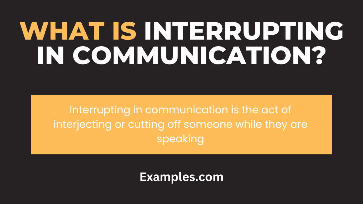 what is interrupting in communication