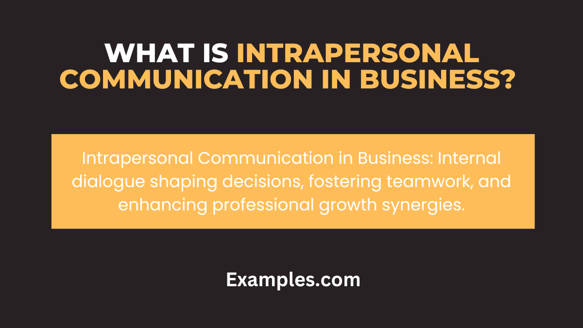 What is Intrapersonal Communication in Business