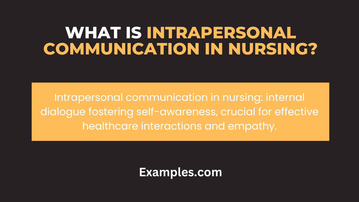 What is Intrapersonal Communication in Nursing