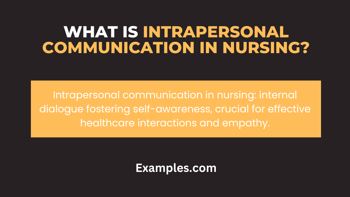 Intrapersonal Communication in Nursing Examples, Pdf