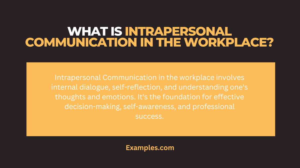 what is intrapersonal communication in the workplace