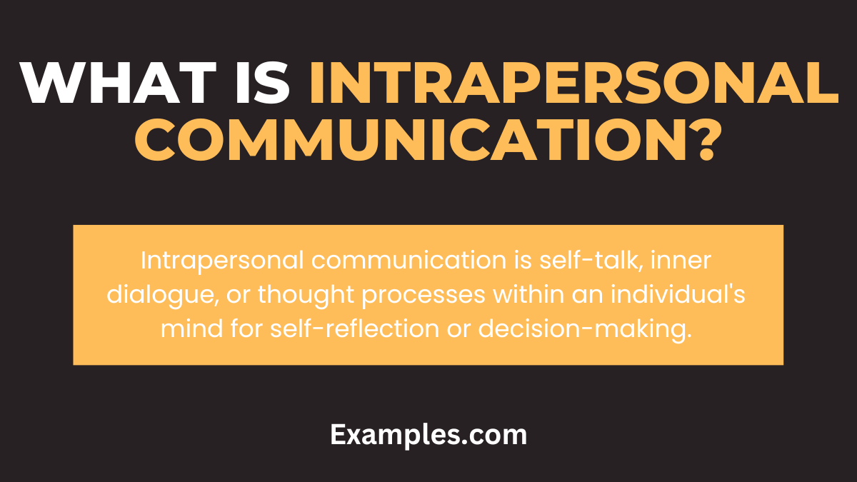 what is intrapersonal communication1