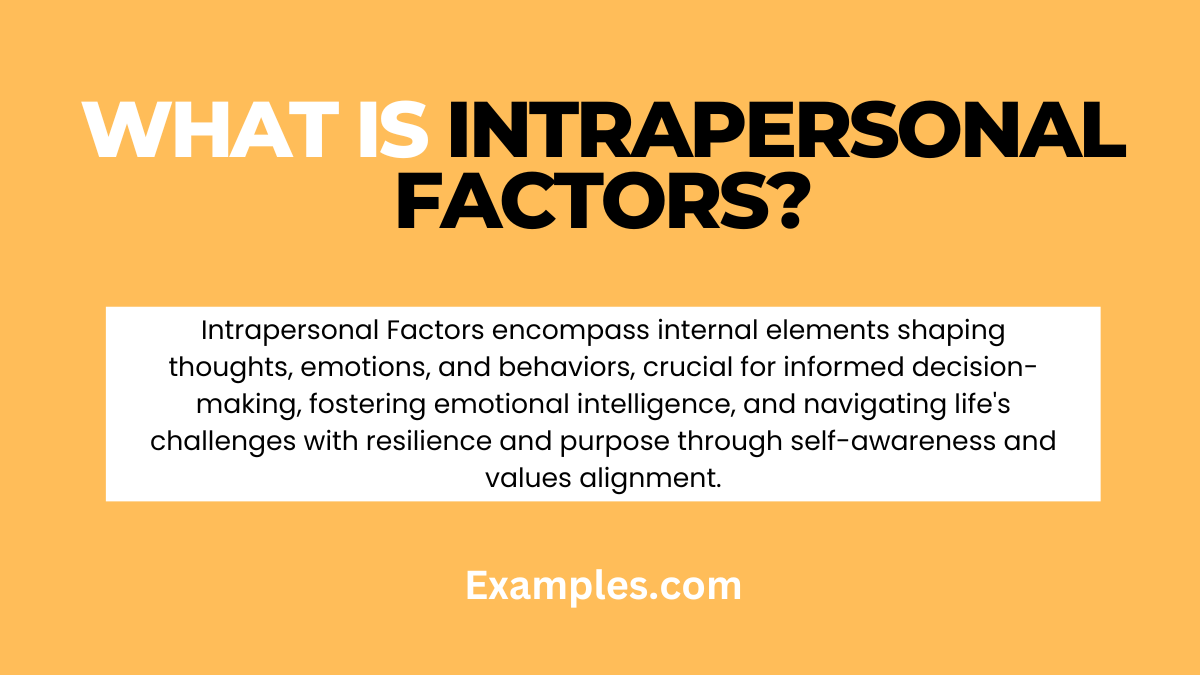 what is intrapersonal factors