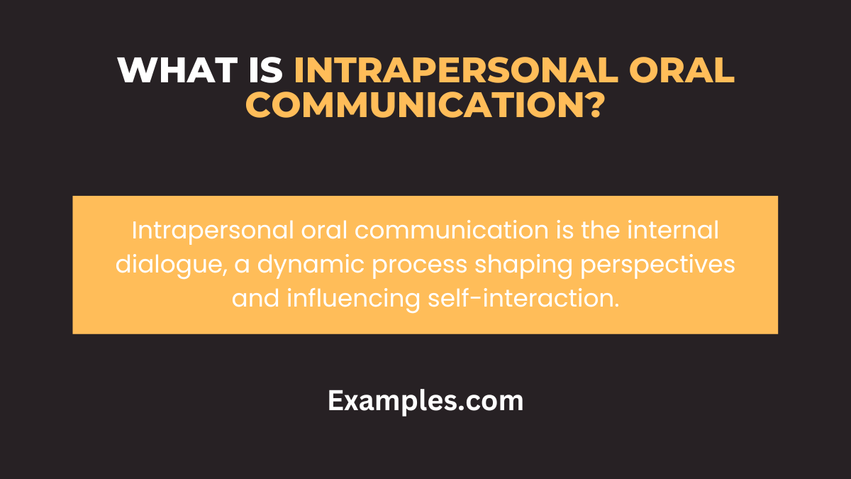 what is intrapersonal oral communication