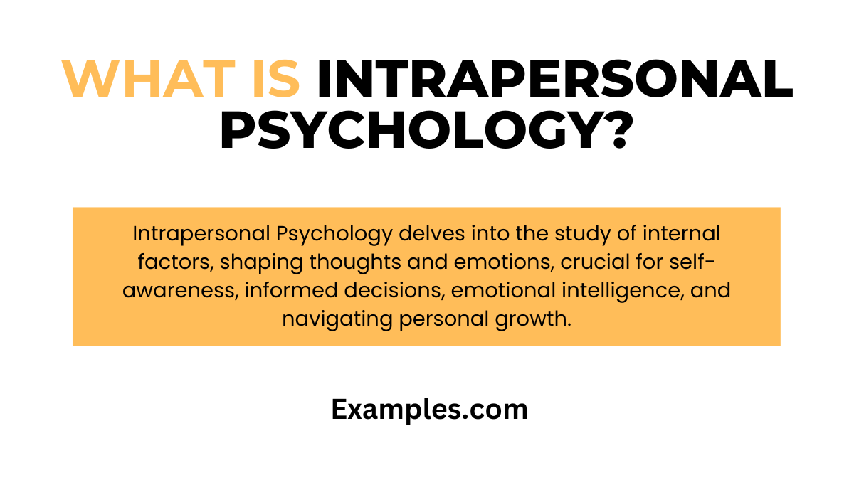 what is intrapersonal psychology