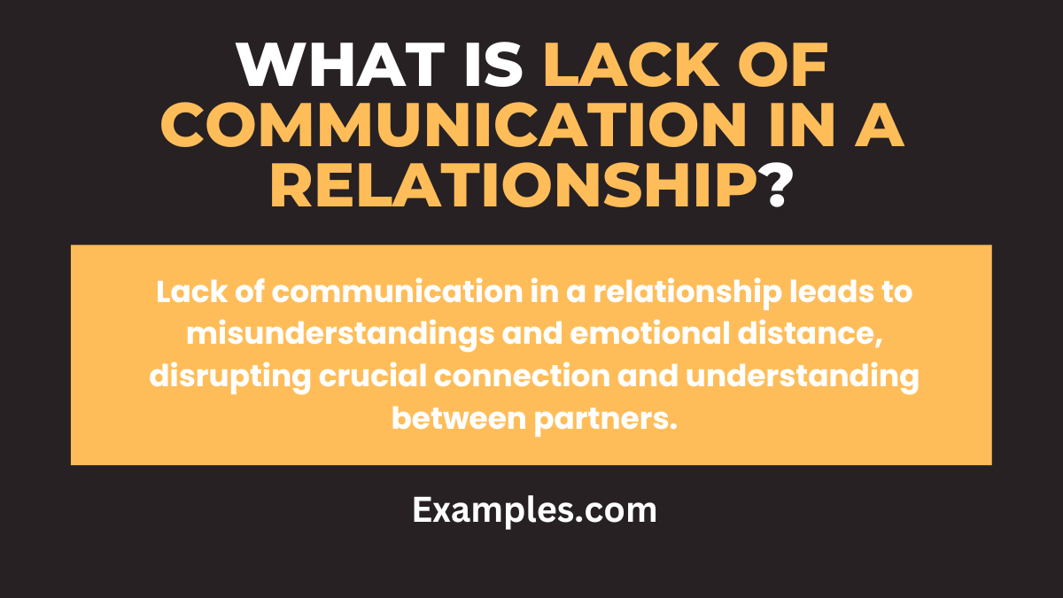 what is lack of communication in a relationship