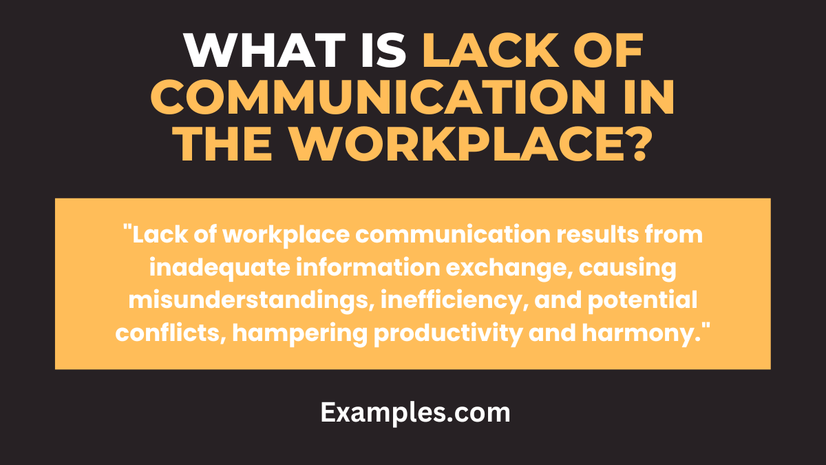 what is lack of communication in the workplace