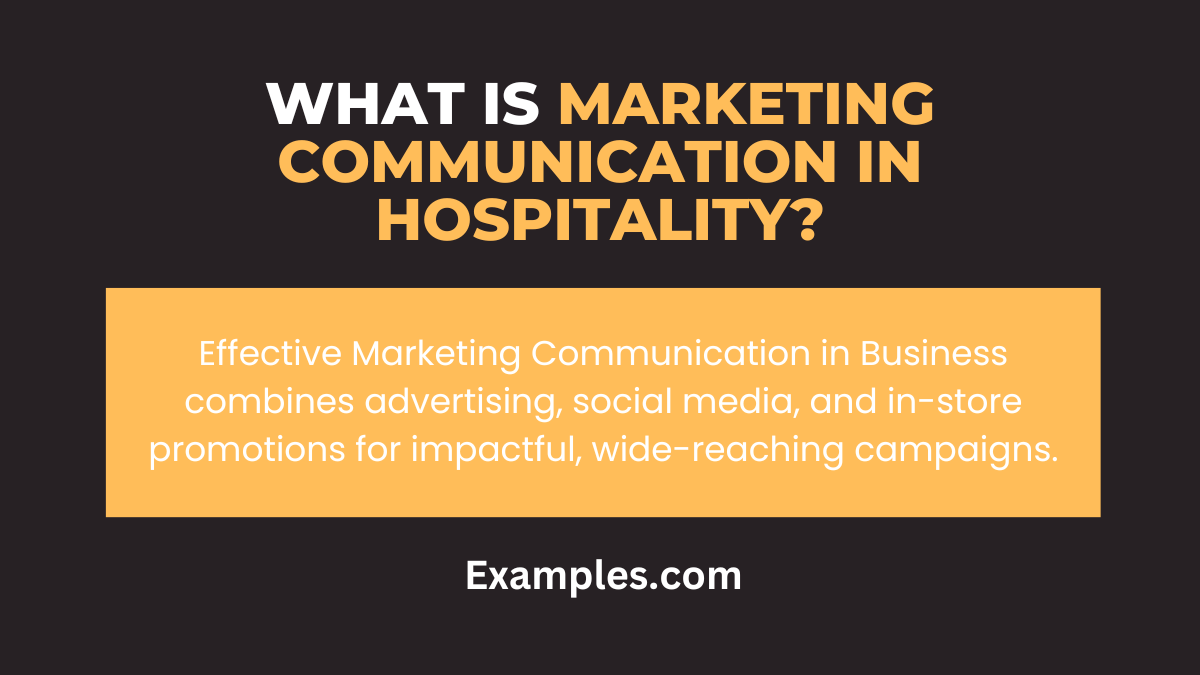 what is marketing communication in hospitality