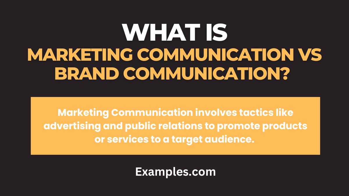what is marketing communication vs brand communication 