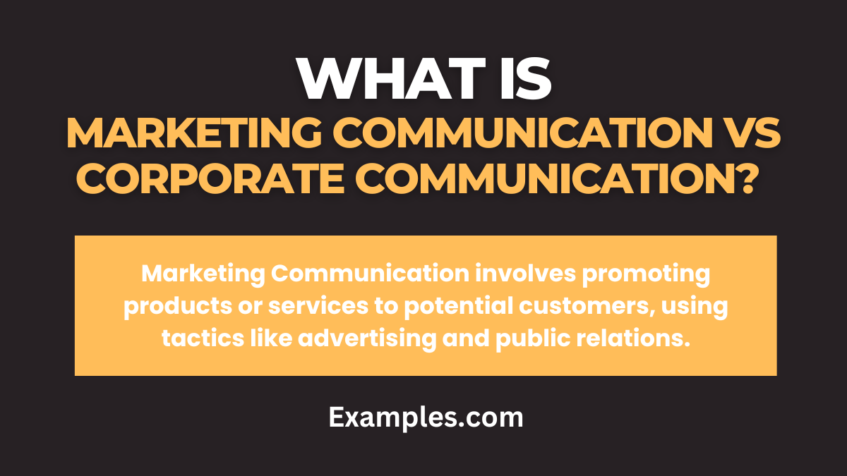 what is marketing communication vs corporate communication 