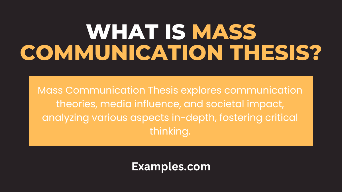 what is mass communication thesis