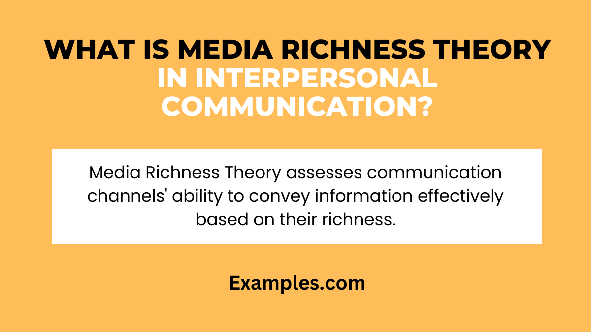 what is media richness theory in interpersonal communications