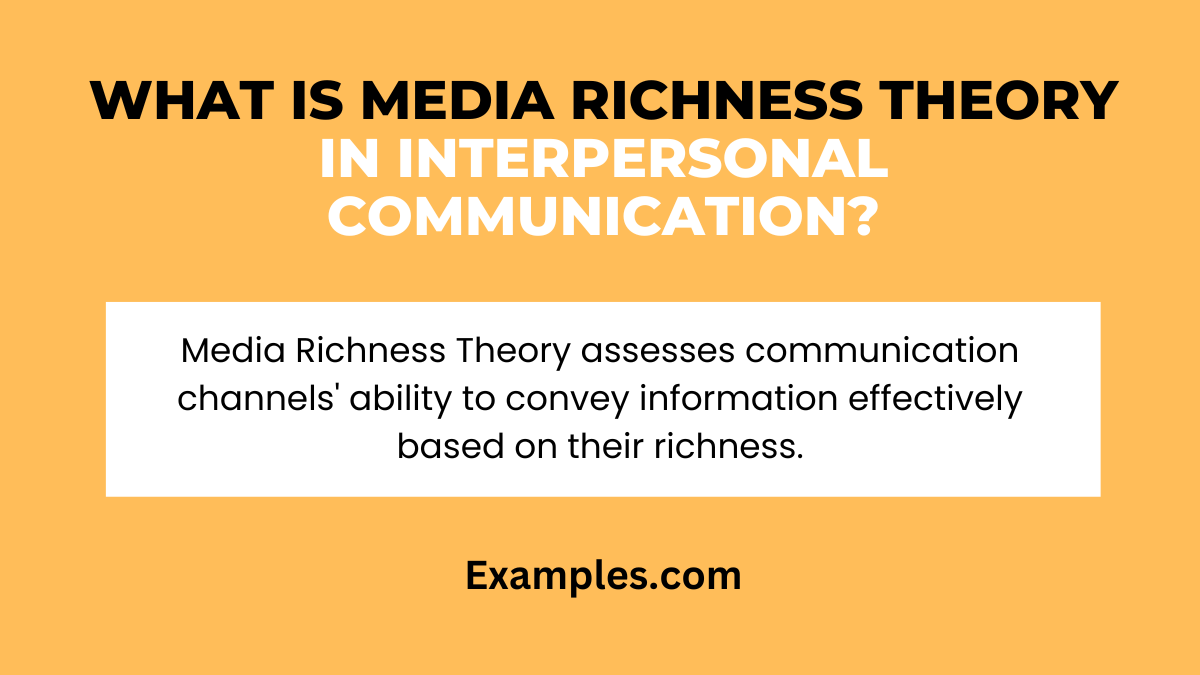Media Richness Theory in Interpersonal Communication Examples, PDF