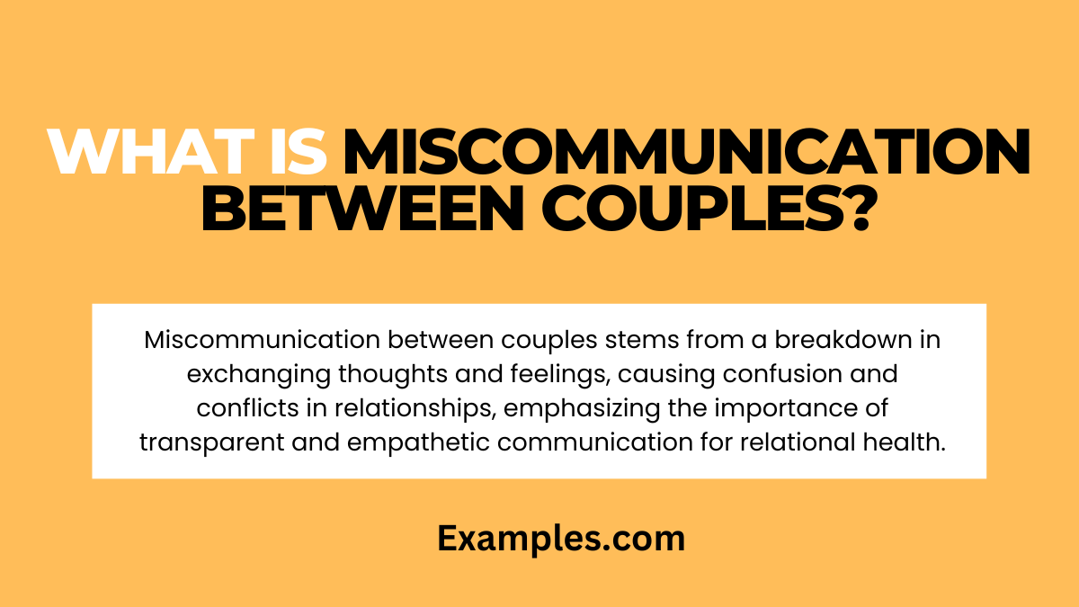 what is miscommunication between couples