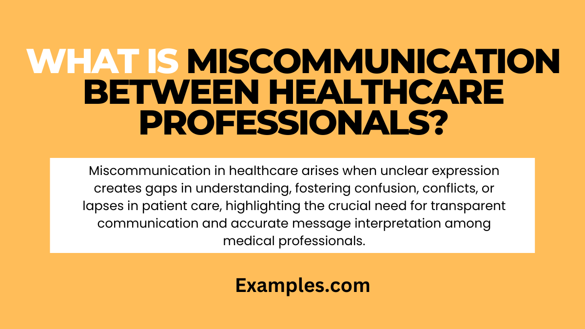 what is miscommunication between healthcare professionals