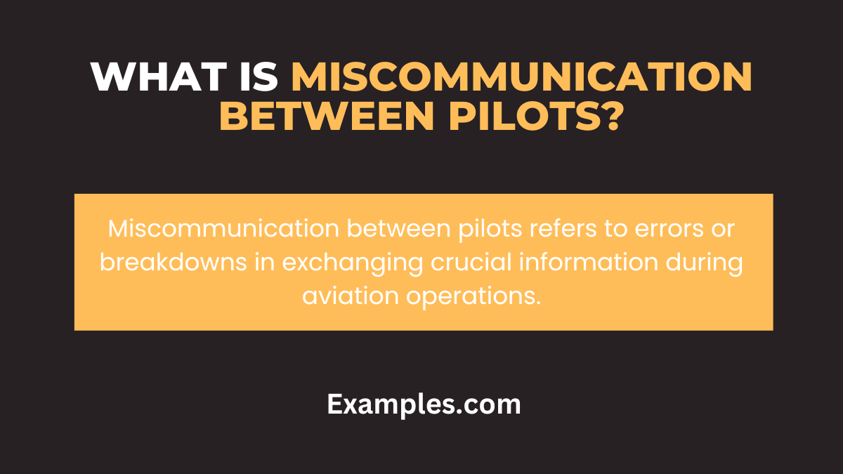 what is miscommunication between pilots