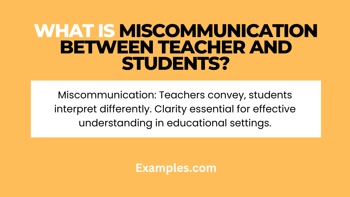 what is miscommunication between teacher and students