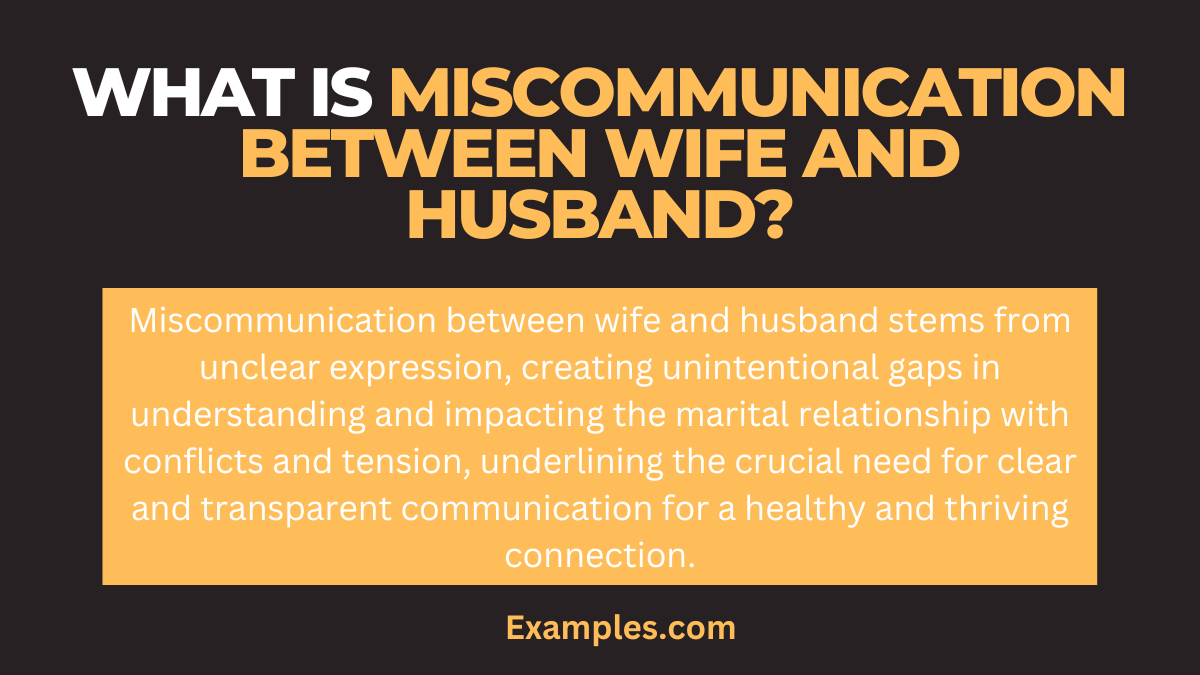 what is miscommunication between wife and husband