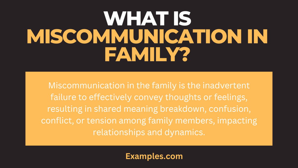 what is miscommunication in family