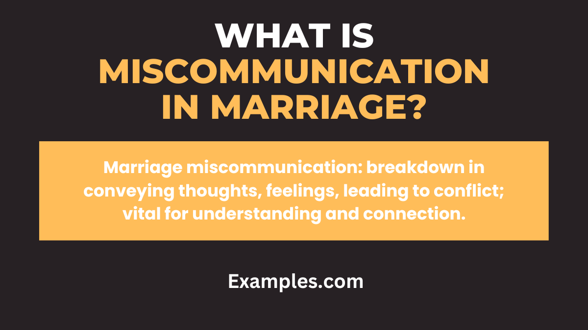 what is miscommunication in marriage