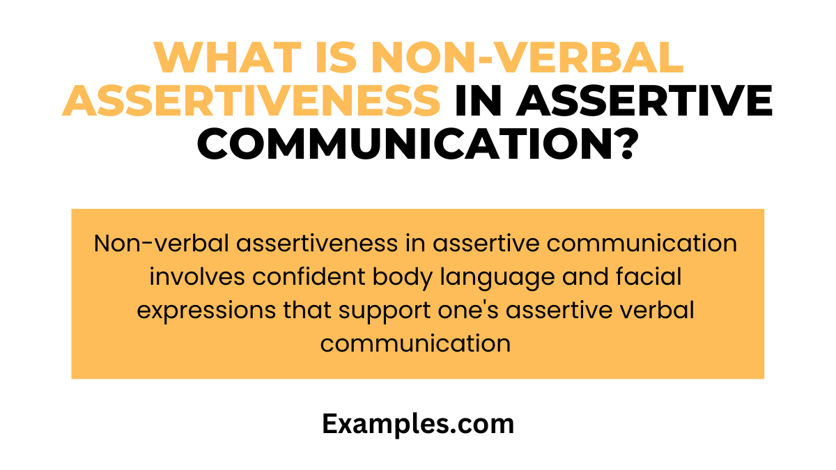 what is non verbal assertiveness in assertive communication