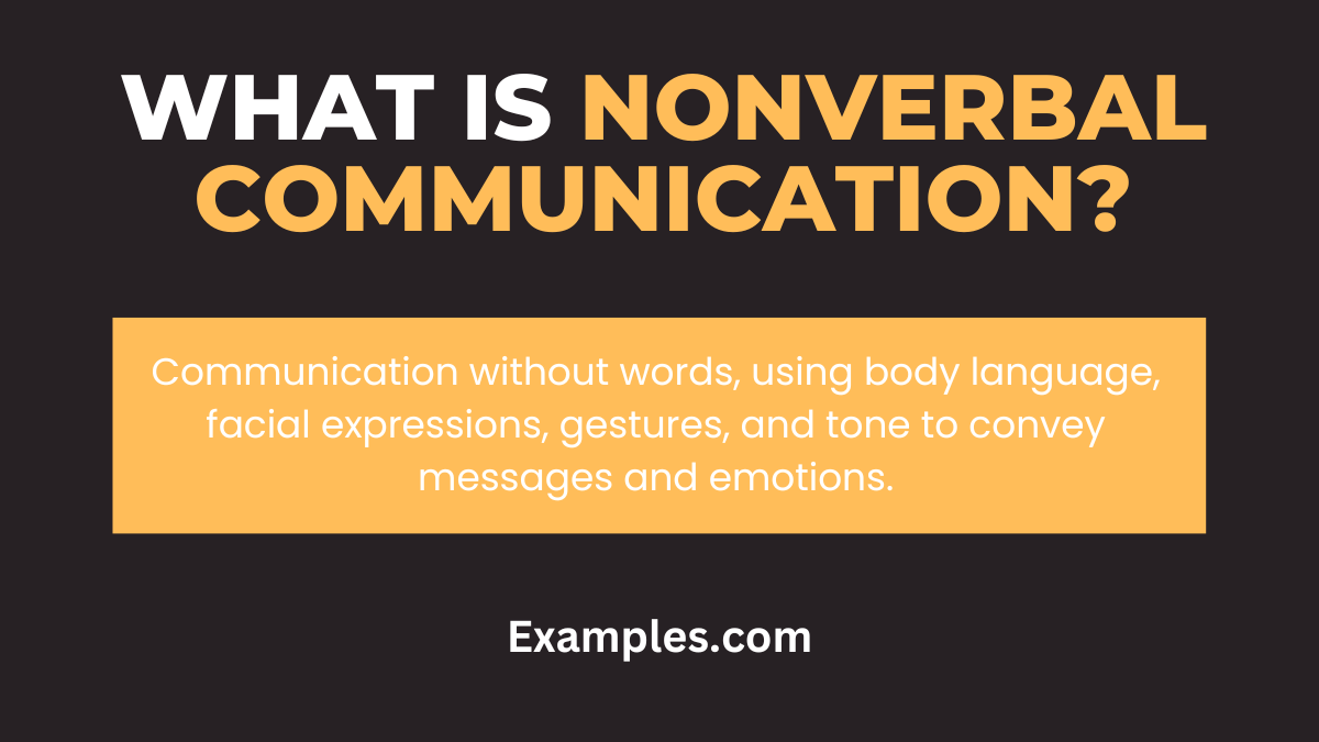 what is nonverbal communication