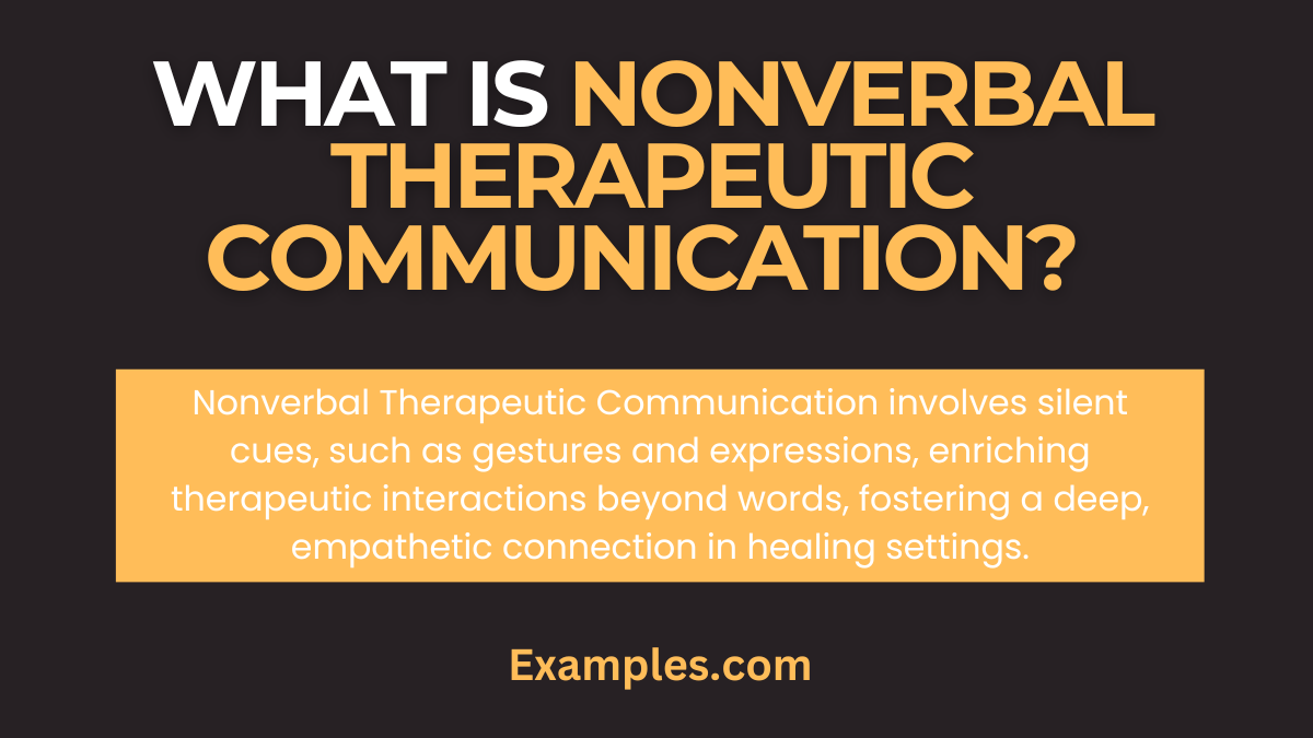 what is nonverbal therapeutic communications 