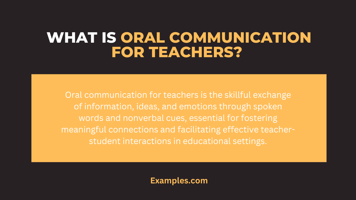 Oral Communication for Teachers 29+ Examples, Tips