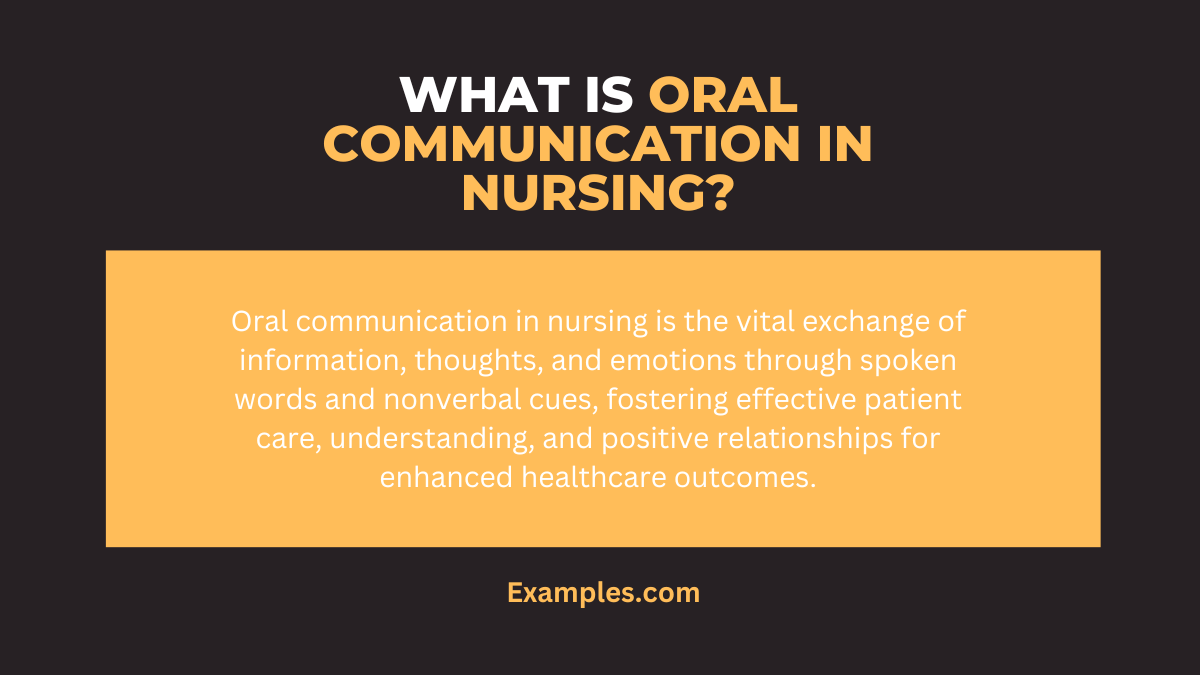 what is oral communication in nursing