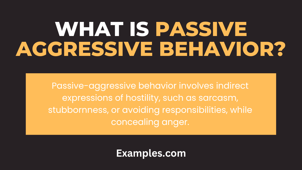 what is passive aggressive behavior