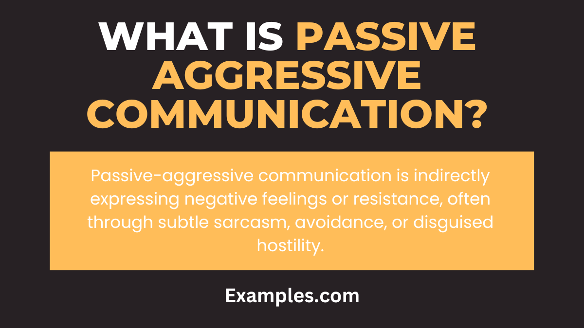 what is passive aggressive communication 1