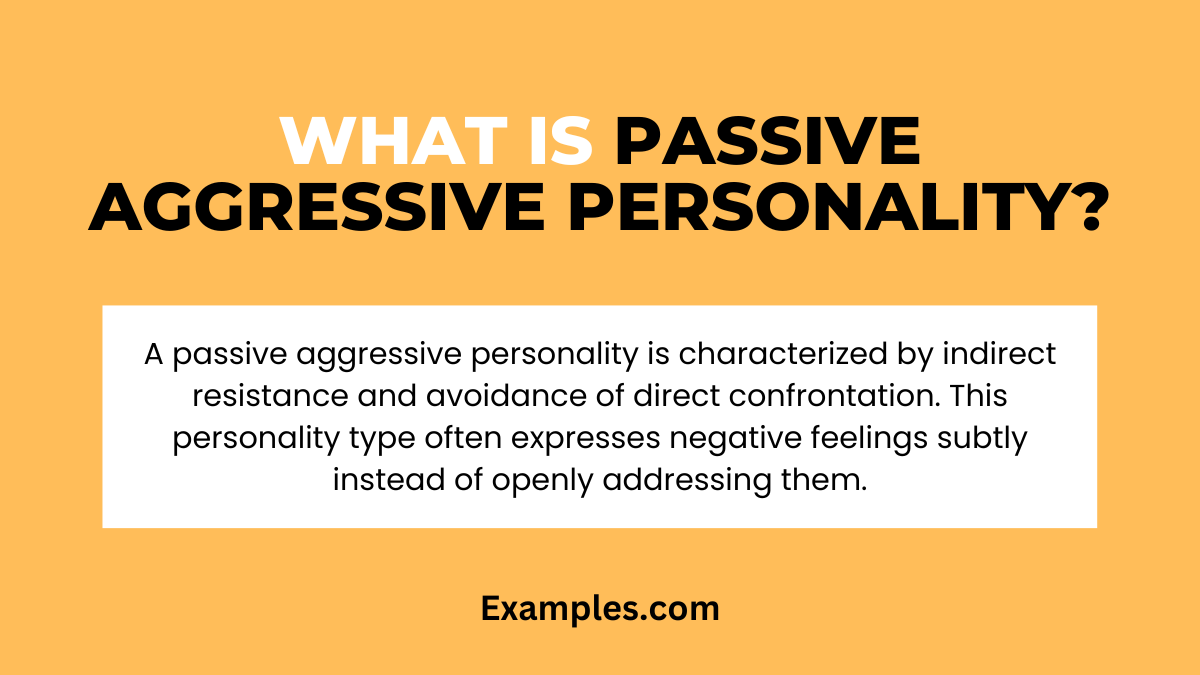 what is passive aggressive personality