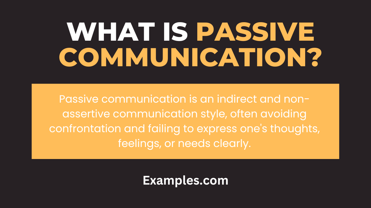 what is passive communication 1