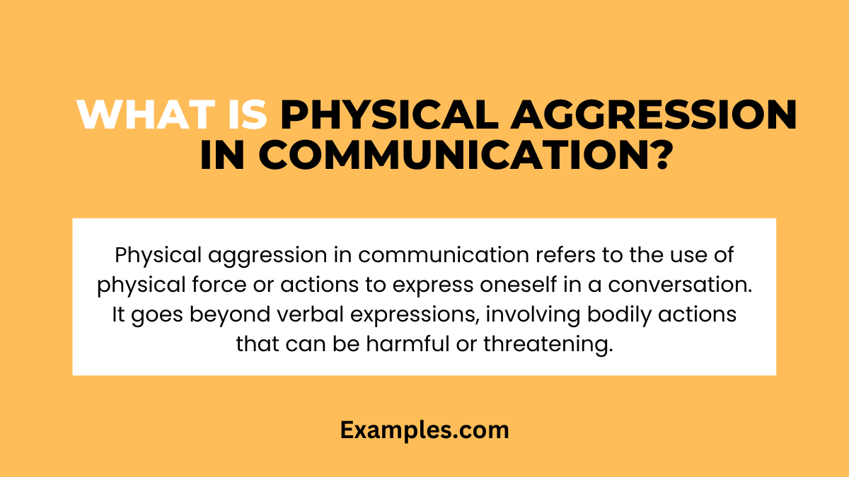 what is physical aggression in communication