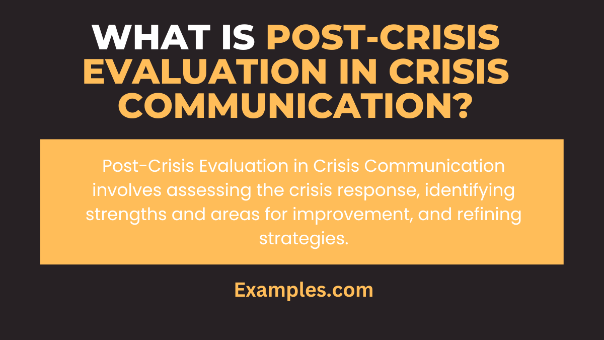 what is post crisis evaluation in crisis communication