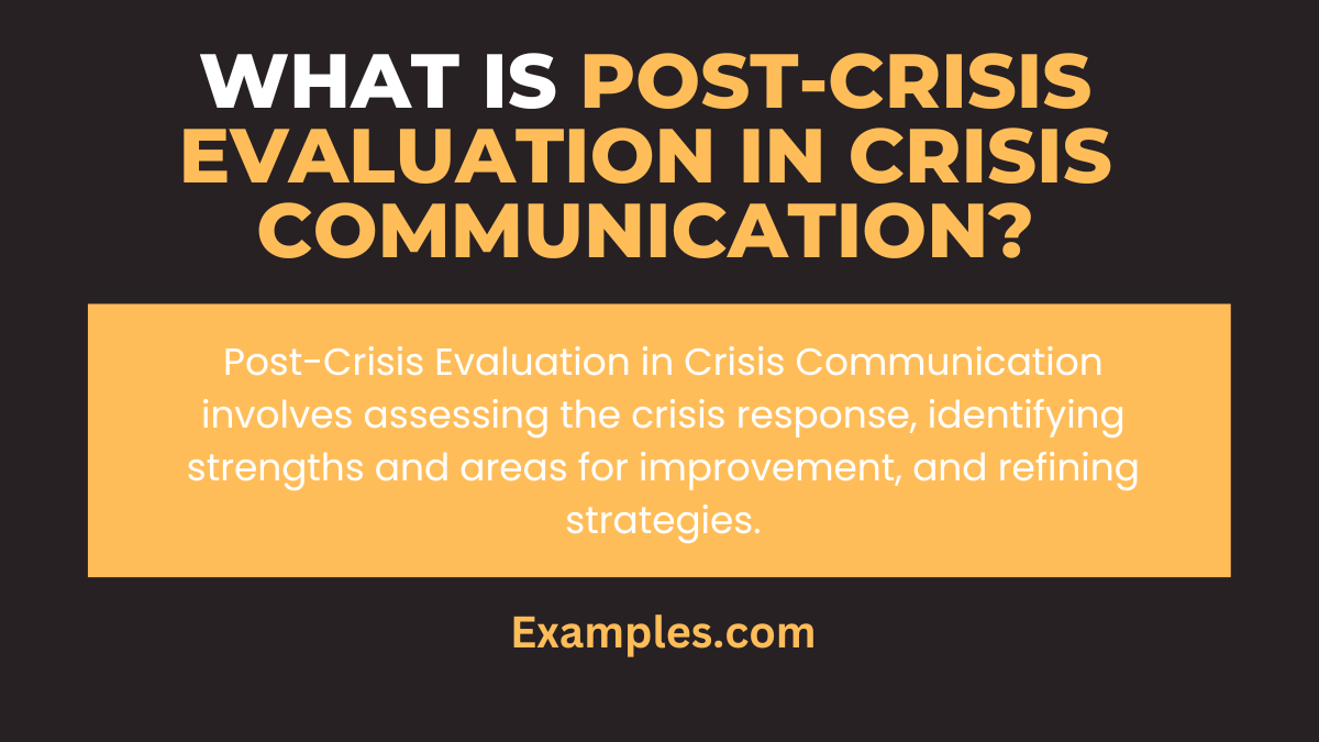 Post-Crisis Evaluation in Crisis Communication: Examples, PDF