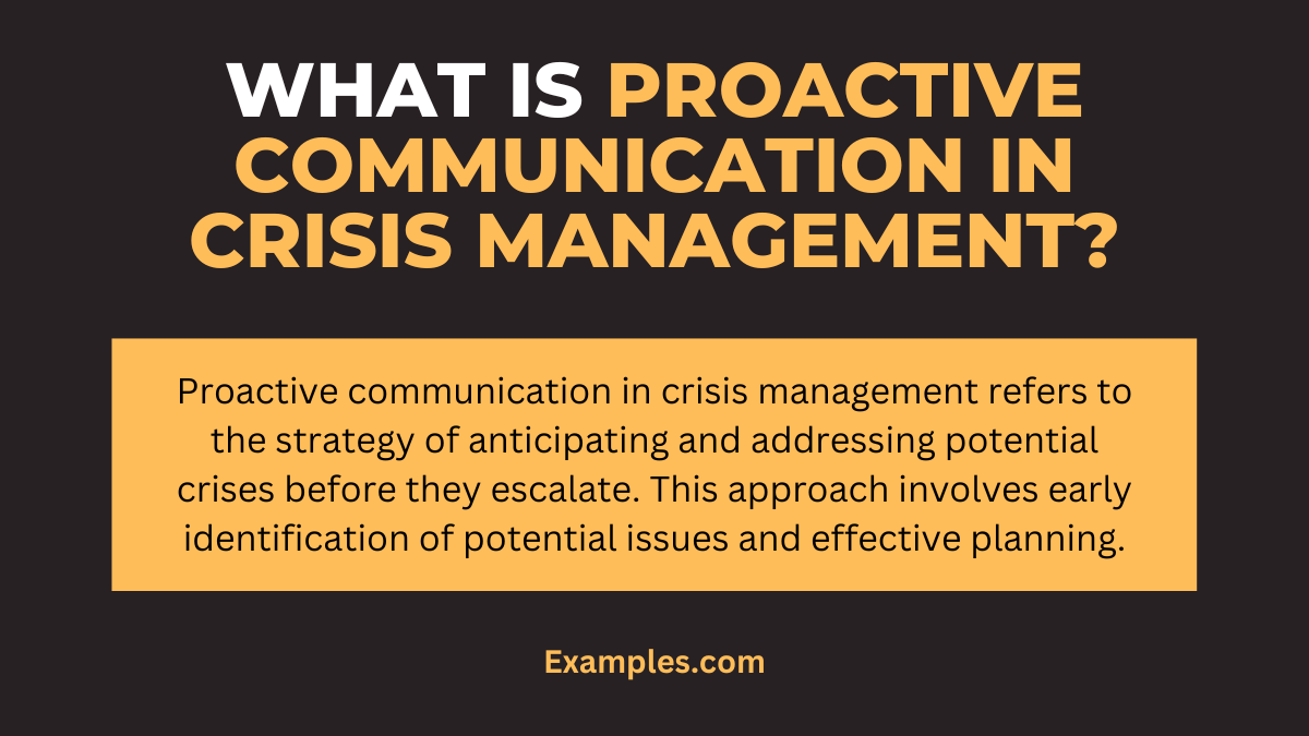 what is proactive communication in crisis management