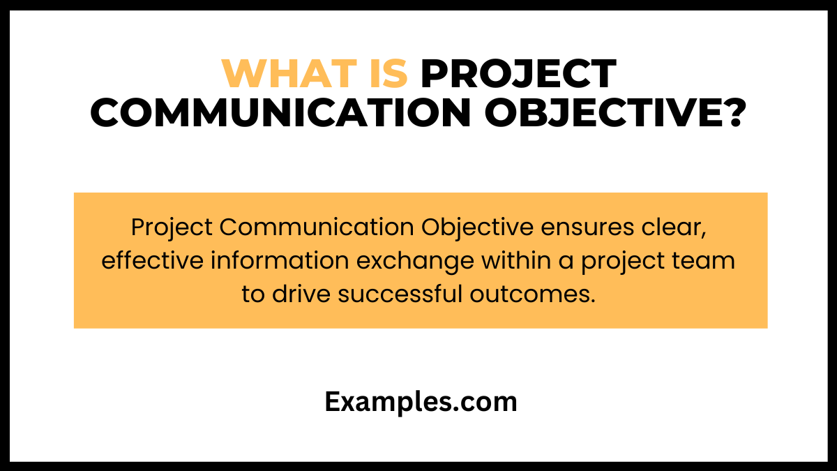 What is Project Communication Objective