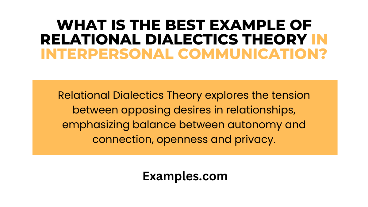 what is relational dialectics theory